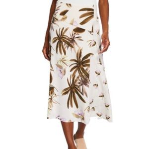 NWT Vince Mixed Tropical Garden MIDI Skirt